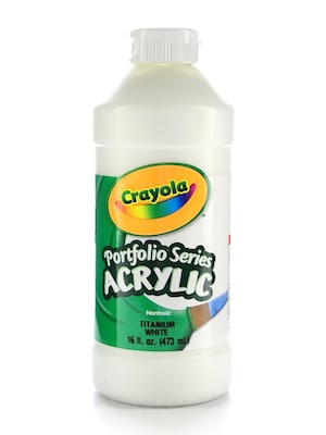 Crayola Portfolio Series Acrylic Paint Titanium White 16 Oz. [Pack Of 2] (2PK-20-4016-432)