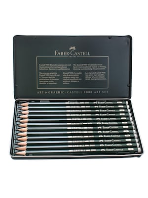 Faber-Castell 9000 Graphite Sketch Pencil Sets Art 8B - 2H Set Of 12 (119065)