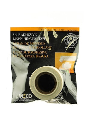 Lineco Self Adhesive Linen Hinging Tape, 1.4 oz., White (80007)
