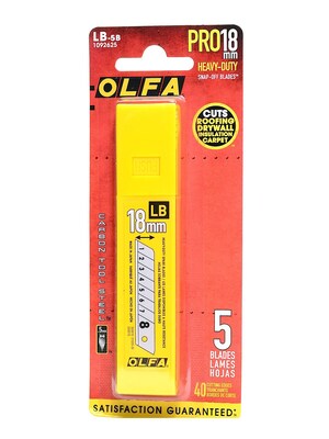 Olfa Utility Cutter Replacement Blades Lb-5B Pack Of 5 [Pack Of 4] (4PK-1092625)