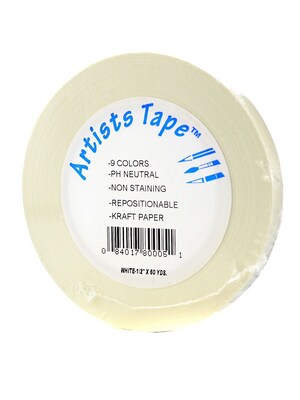Pro Tapes White ArtistS Tape 1/2 In. X 60 Yd. [Pack Of 3] (3PK-PART 12W)