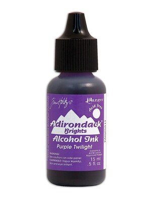 Ranger Tim Holtz Adirondack Alcohol Inks Purple Twilight Brights 0.5 Oz. Bottle [Pack Of 6] (6PK-TAB