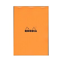 Rhodia Classic French Paper Pads Graph 8 1/4 In. X 11 3/4 In. Orange [Pack Of 3] (3PK-18200)