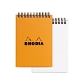 Rhodia Wirebound Notebooks Graph 4 In. X 6 In. Orange [Pack Of 5] (5PK-13500)