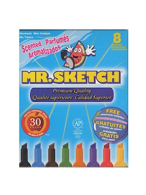 Mr. Sketch Scented Markers, Chisel Tip, Assorted, Set of 8, Pack of 3 (52150)