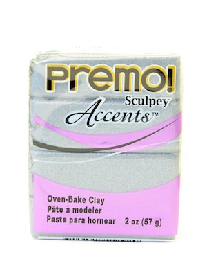 Sculpey Premo Premium Polymer Clay Silver 2 Oz. [Pack Of 5] (5PK-PE02-5129)