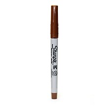 Sharpie Permanent Markers, Ultra Fine Tip, Brown, 24/Pack (75112-PK24)