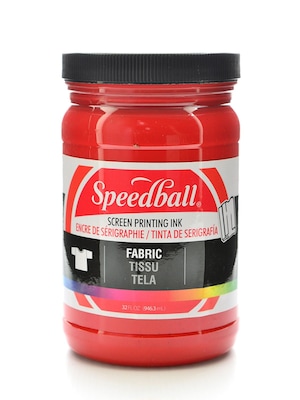 Speedball Fabric Screen Printing Ink Red 32 Oz. (4601)