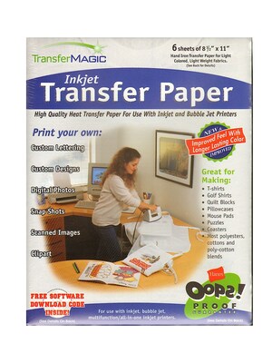 Transfer Magic Transfer Paper Pack Of 6 For Ink Jet Or Bubble Jet Printers [Pack Of 2] (2PK-FXPI-6)