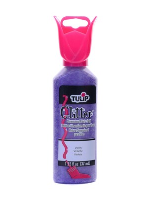 Tulip Glitter Dimensional Fabric Paint Violet 1 1/4 Oz. [Pack Of 6] (6PK-31117)