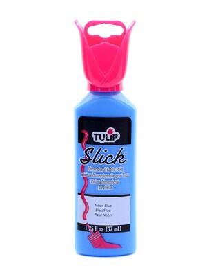 Tulip Slick Dimensional Fabric Paint Fluorescent Blue 1 1/4 Oz. [Pack Of 6] (6PK-31116)