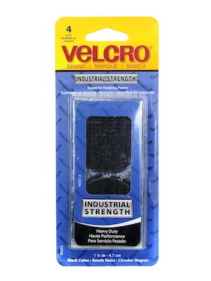 Velcro Industrial Strength Fastener 1 7/8 In. Black Coin Shape Set Of 4 [Pack Of 6] (6PK-90362)