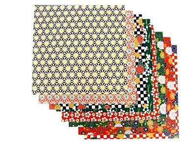 Yasutomo FoldEms Origami Paper 8 Washi Folk Patterns 5 7/8 In. Pack Of 16 [Pack Of 6] (6PK-4304)