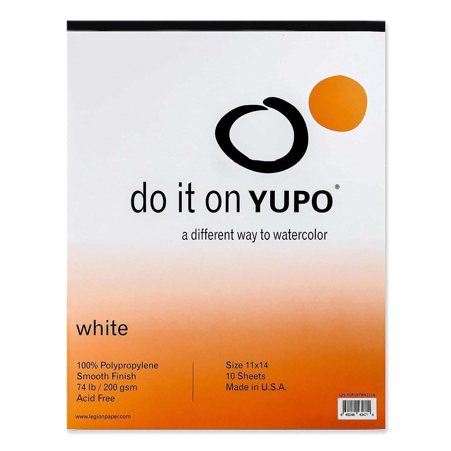 Yupo Watercolor Pad 11 In. X 14 In. (L21-YUP197WH1114)