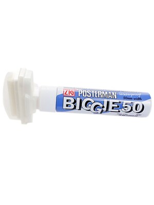 Zig Posterman Biggie Waterproof Markers, Broad Tip, White, 2/Pack (69102)