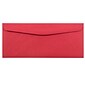 JAM Paper #10 Window Envelope, 4 1/8" x 9 1/2", Red, 25/Pack (1531052)