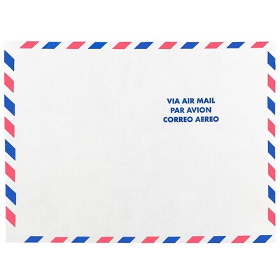 JAM Paper 9 x 12 Tear-Proof Open End Catalog Envelopes, White Airmail, 25/Pack (2131102)
