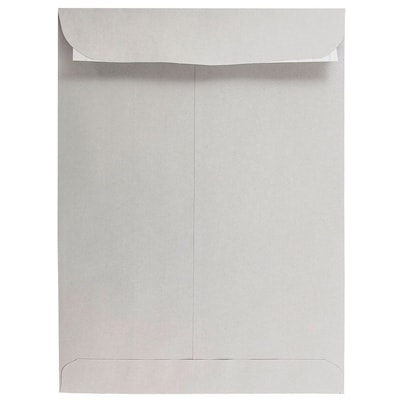 JAM Paper 9 x 12 Open End Catalog Envelopes with Peel and Seal Closure, Light Grey, Bulk 500/Box (12