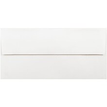JAM Paper 3.875 x 8.125 Foil Lined Invitation Envelopes, White with Gold Foil, 25/Pack (32430262)