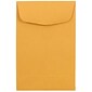 JAM Paper #4 Coin Envelope, 3" x 4 1/2", Brown Kraft, 100/Pack (356731206B)