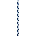 JAM Paper® Color Paper Straws, 7 3/4 x 1/4, Navy Blue Stripes and Dots, 24/Pack (52662006966)