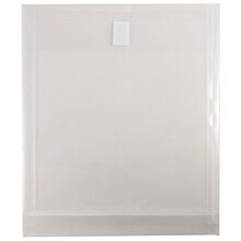 JAM Paper® Plastic Envelopes with Hook & Loop Closure, 9.75 x 11.75 with 1 Inch Expansion, Clear, 12