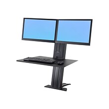 Ergotron® WorkFit-SR 33-407-085 24 Dual Monitor Sit-Stand Desktop Workstation