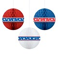Amscan Honeycomb Balls, 11.5, Red/White/Blue, 2/Pack, 3 Per Pack (299446)