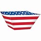Amscan Stars and Stripes Square Paper Bowl, 12.5" x 12.5", Red/White/Blue, 3/Pack (370312)