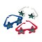 Amscan Child Star Sunglasses, 5.75 x 9.5, Red/White/Blue, 4/Pack (394523)