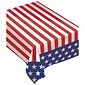 Amscan Flag Flannel Back Tablecover, 52" x 90", Red/White/Blue, 2/Pack (570009)