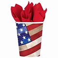 Amscan Old Glory Paper Cup, 9oz, 3/Pack, 18 Per Pack (731618)