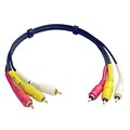 Calrad® 55 Series 55-862B-12 12 Audio Video Interface Molded Dubbing Cable, Multicolor