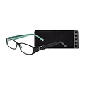 Victoria Klein Crystals SAV Eyewear +2.25 Square Accent Reading Glasses, Turquoise (E9092S-225-440)