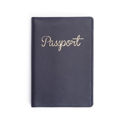 Royce Leather Chic RFID Blocking Passport Travel Document Organizer (RFID-201-BLUE-5)