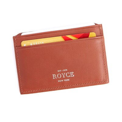 Royce Leather Luxury Credit Card Wallet with RFID Blocking Technology for Identity Protection(RFID-400-TAN)