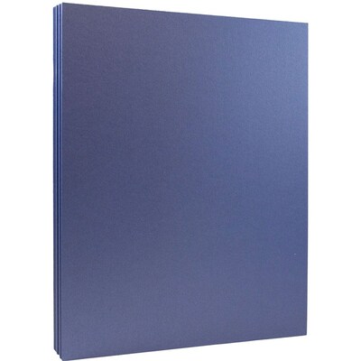 JAM Paper® Metallic Cardstock, 8.5 x 11, 110lb Stardream Metallic Sapphire Blue, 50/pack (173SD8511S