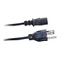 C2G 03130 6' NEMA 5-15P to IEC320C13 Male/Female Universal Power Cord, Black