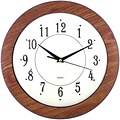 Timekeeper 6415 12 Wood Grain Round Wall Clock