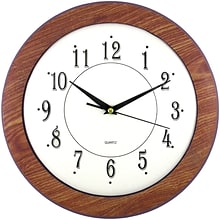 Timekeeper 6415 12 Wood Grain Round Wall Clock