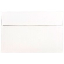 JAM Paper A9 Foil Lined Invitation Envelopes, 5.75 x 8.75, White with Silver Foil, 25/Pack (34078)