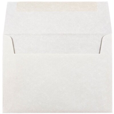 JAM Paper® A7 Parchment Invitation Envelopes, 5.25 x 7.25, Pewter Grey Recycled, 50/Pack (35061I)