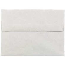 JAM Paper A6 Parchment Invitation Envelopes, 4.75 x 6.5, Pewter Grey Recycled, 50/Pack (35170I)