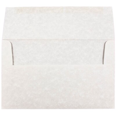 JAM Paper A10 Parchment Invitation Envelopes, 6 x 9.5, Pewter Grey Recycled, 25/Pack (57156)