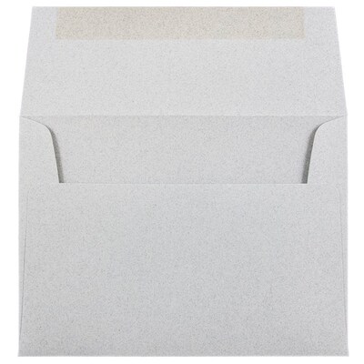 JAM Paper A6 Passport Invitation Envelopes, 4.75 x 6.5, Granite Silver Recycled, 25/Pack (71185)