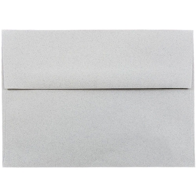 JAM Paper® A7 Passport Invitation Envelopes, 5.25 x 7.25, Granite Silver Recycled, Bulk 250/Box (718