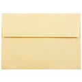 JAM Paper A7 Parchment Invitation Envelopes, 5.25 x 7.25, Antique Gold Recycled, 50/Pack (78758I)