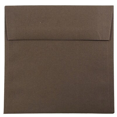 JAM Paper® 6 x 6 Square Invitation Envelopes, Chocolate Brown Recycled, Bulk 1000/Carton (234680B)