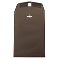 JAM Paper® 6 x 9 Open End Catalog Envelopes with Clasp Closure, Chocolate Brown Recycled, 100/Pack (234784)