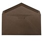 JAM Paper Monarch Open End Invitation Envelope, 3 7/8" x 7 1/2", Chocolate Brown, 50/Pack (34097602I)